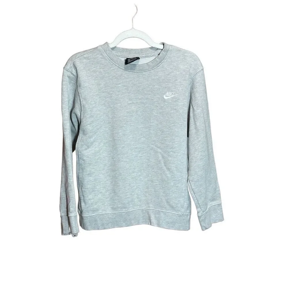 Vintages y2k Nike women’s light gray pullover‎ sweatshirt size L early 2000s